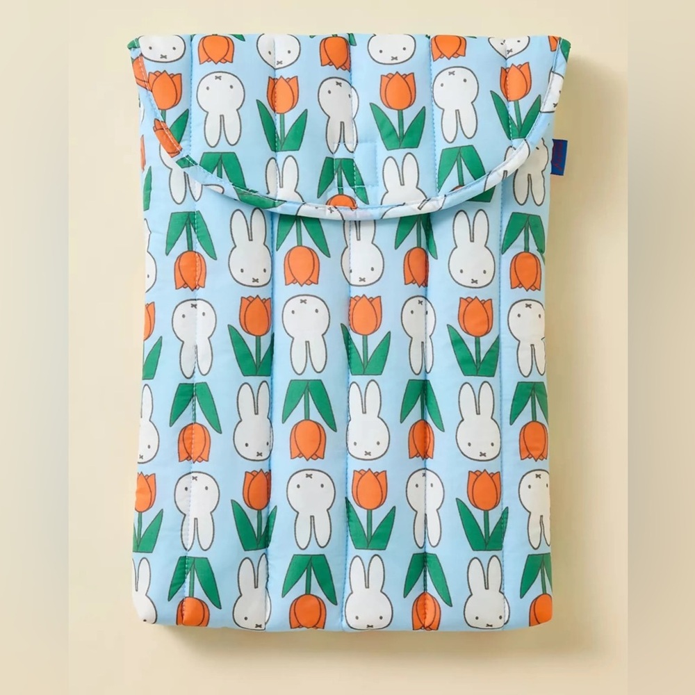 NEW Baggu Miffy Tulip Puffy Laptop Case